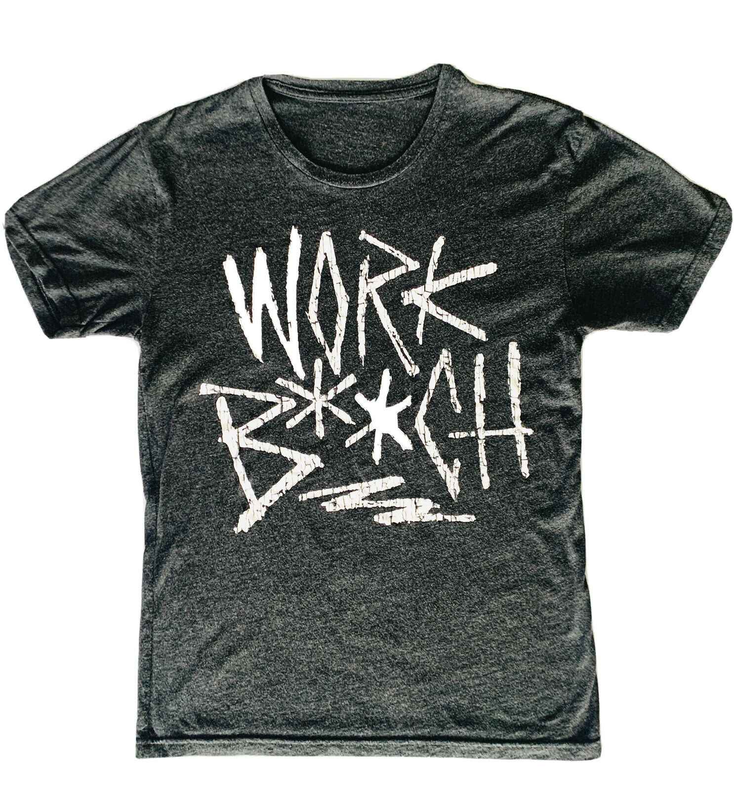 BRITNEY SPEARS Work Bitch T-Shirt Adult Large Gray Short Sleeve Piece Of Me Show