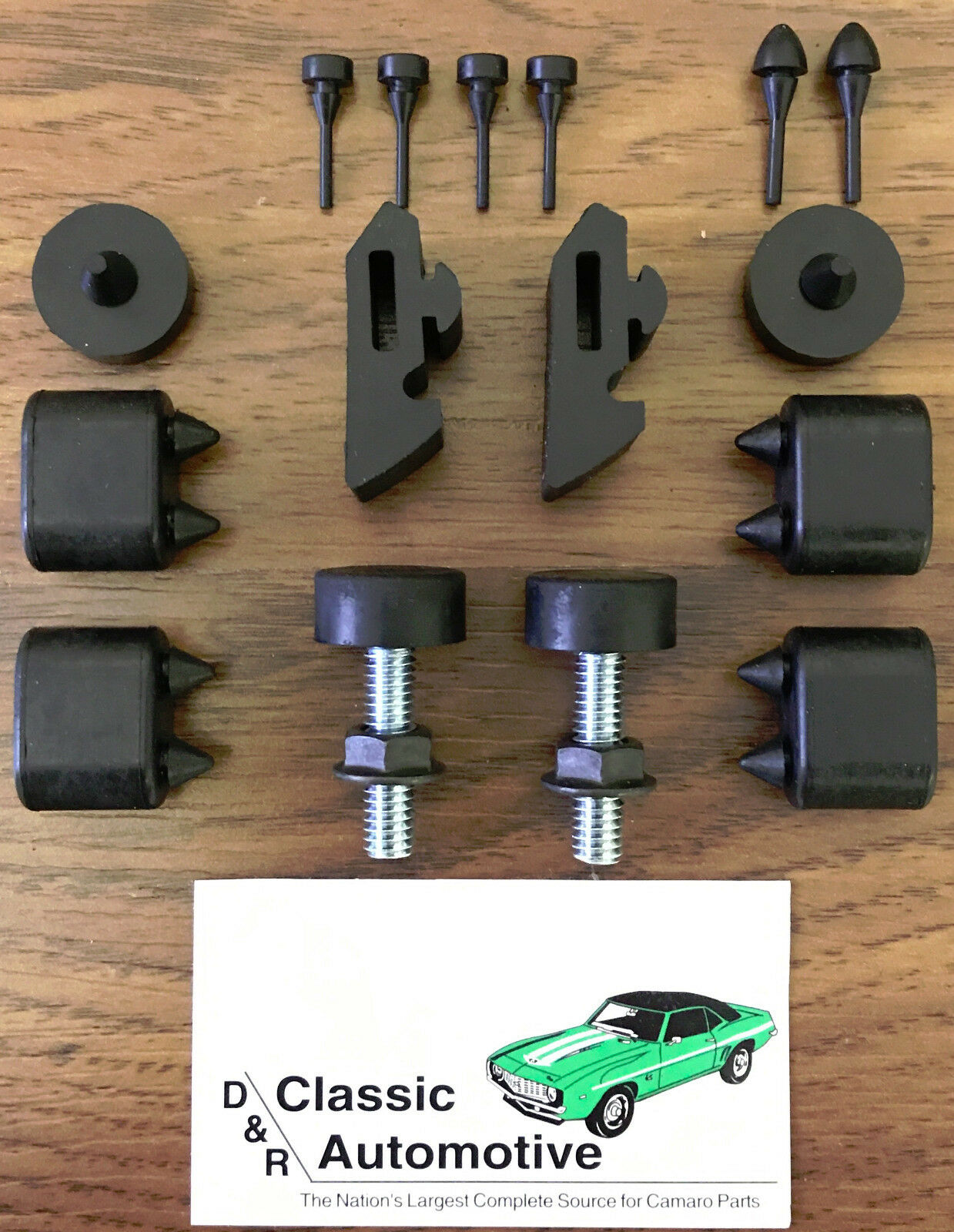Rubber Stopper Kit + Hood Adjusters Camaro 67 68 69 stoppers bumpers