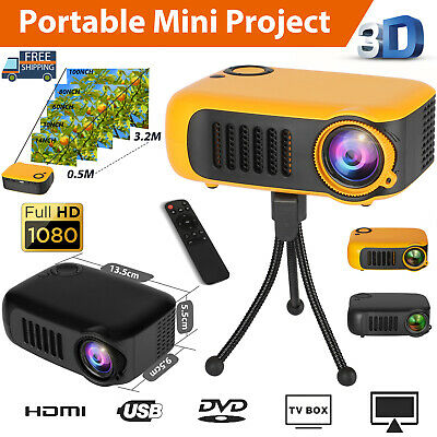 Mini Portable Led Full Hd 1080p Projector Home Theater Cinema W/hdmi/av/usb Port