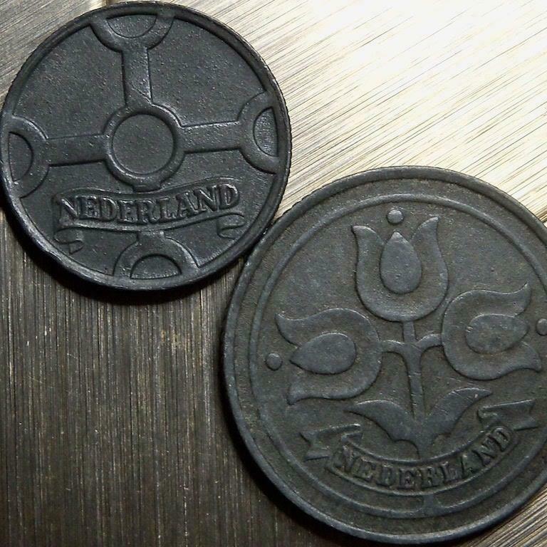 German-occupied Netherlands Ww2 Coins, 1942, War Cents/dutch/germany/km-170,173