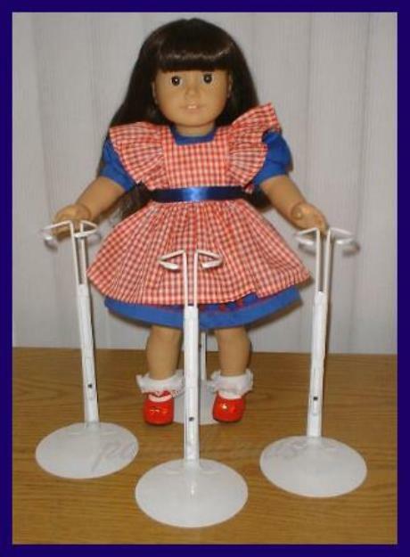 3 White Kaiser #2601 Doll Stands For 18" American Girl Magic Attic Ann Estelle