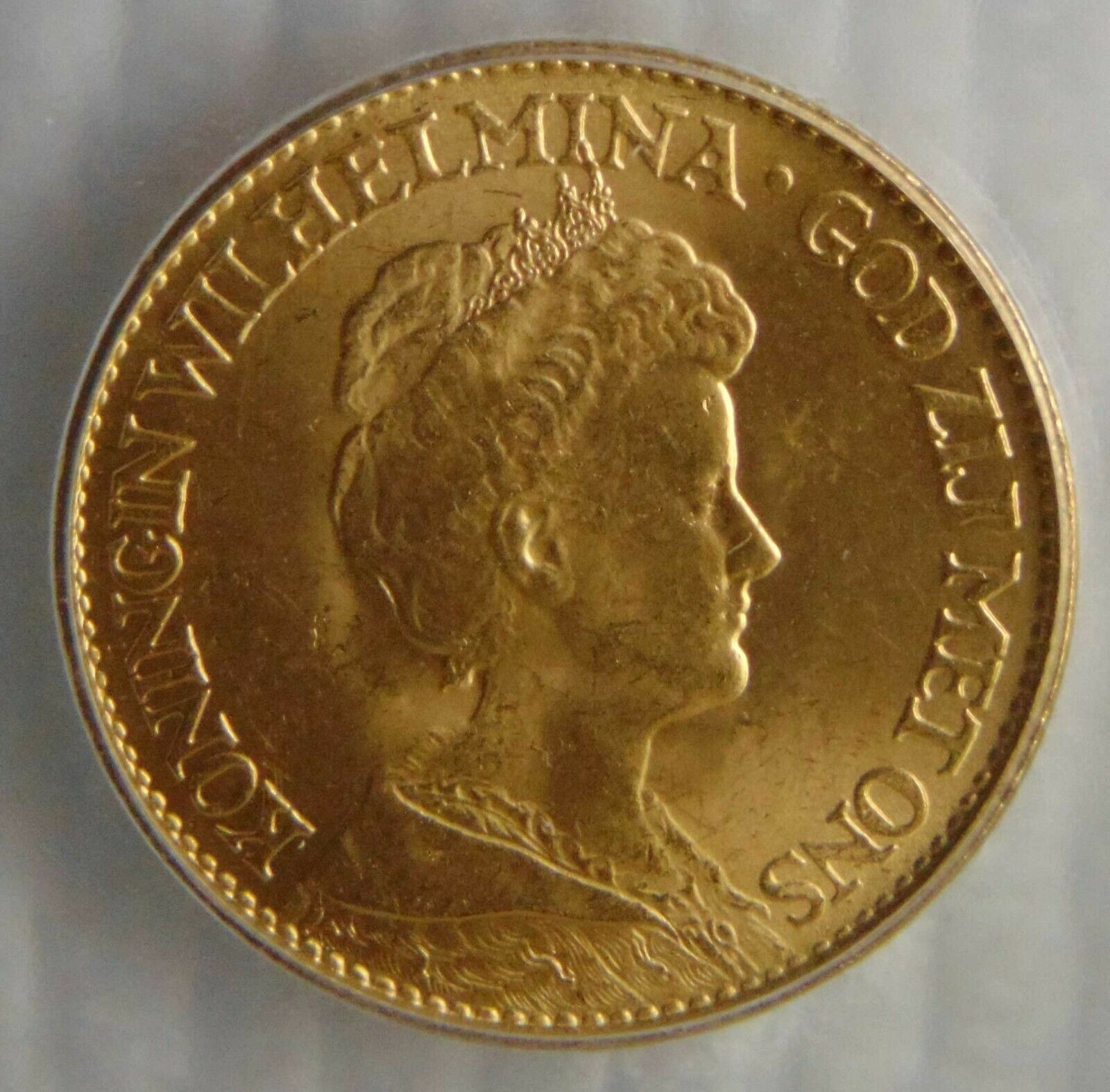 1917 Netherlands 10 Gulden, ICG MS 64 KM#149 ~ Beautiful Coin!