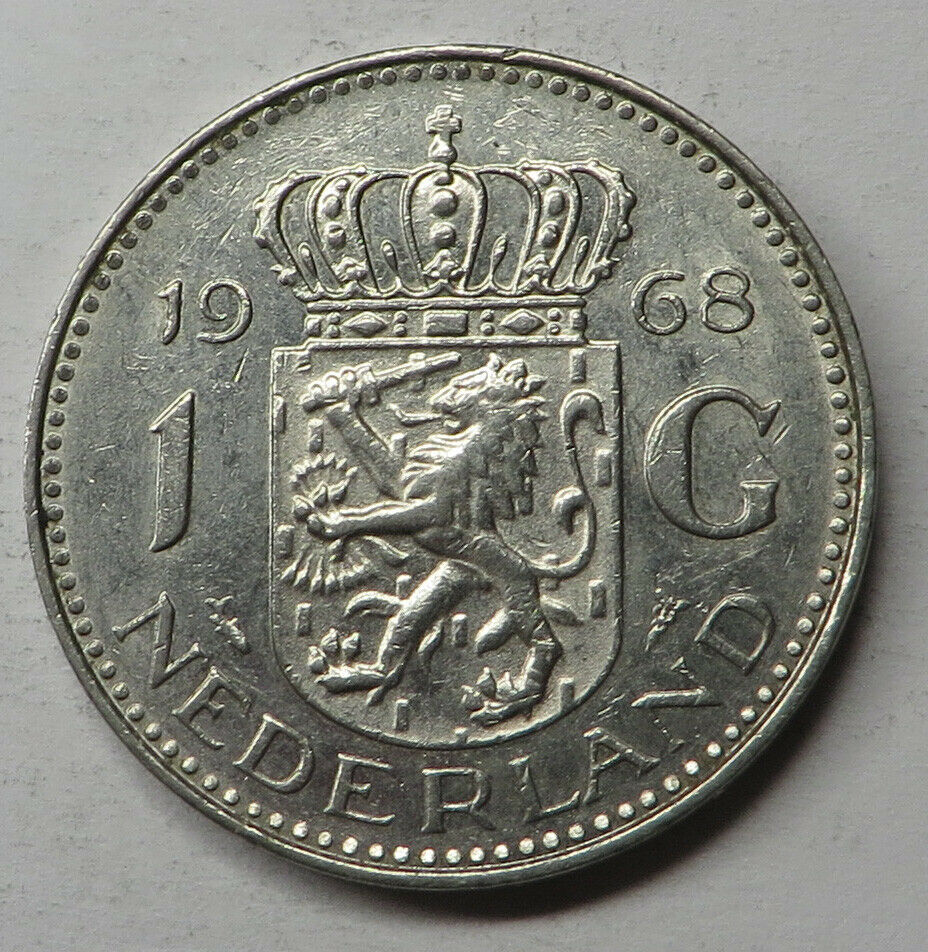 Netherlands Gulden 1968 Nickel Km#184a