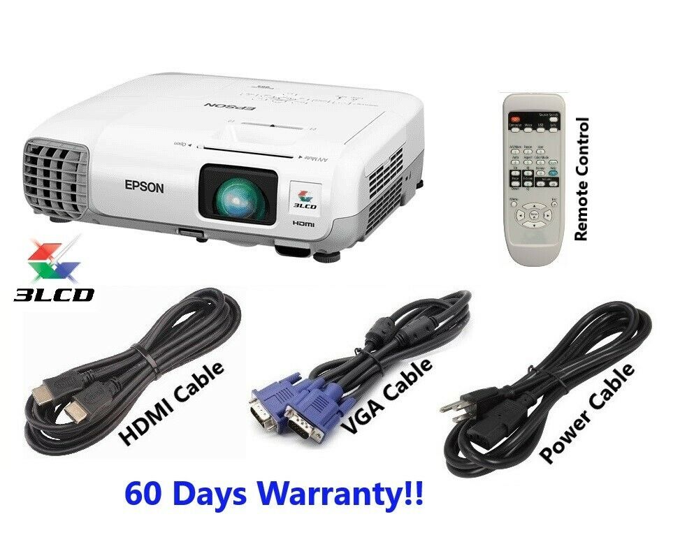 Epson PowerLite 965 XGA 3LCD Projector **Lamp hours= 4019 - 4950 hours**