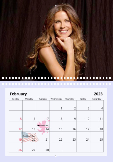 Kate Beckinsale 2023 Wall Calendar