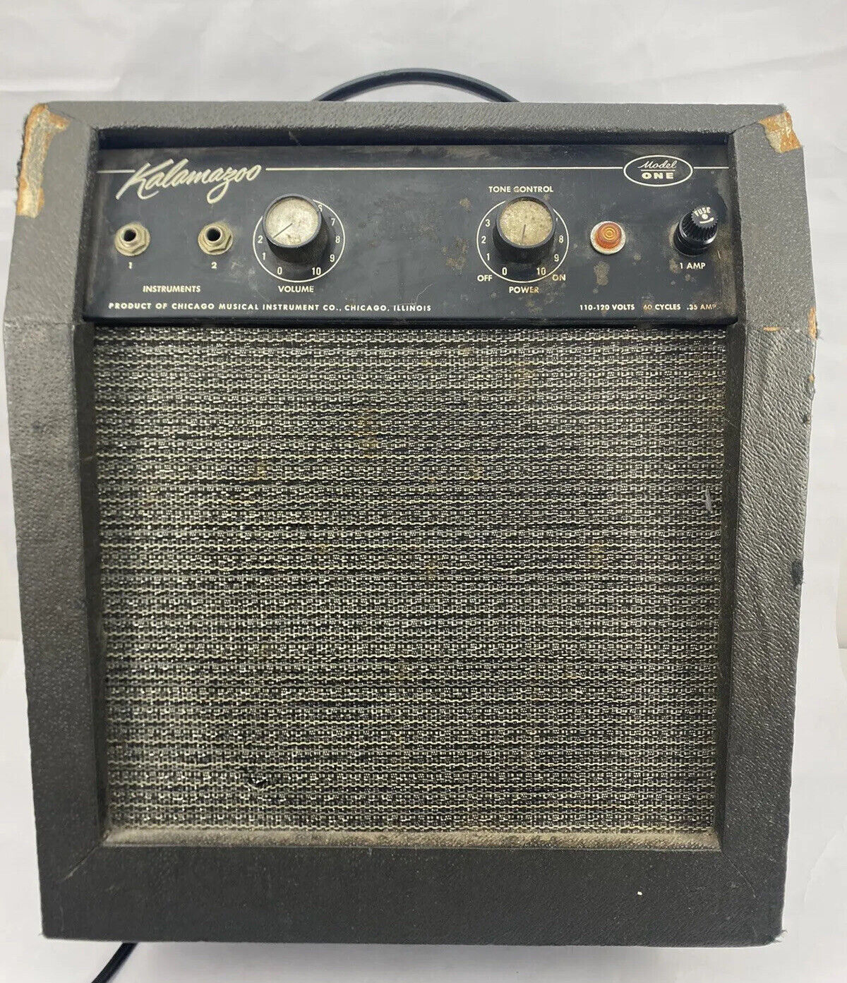 1965 Kalamazoo Model 1 Vintage Tube Amp Tested Original Tubes Speaker Knobs