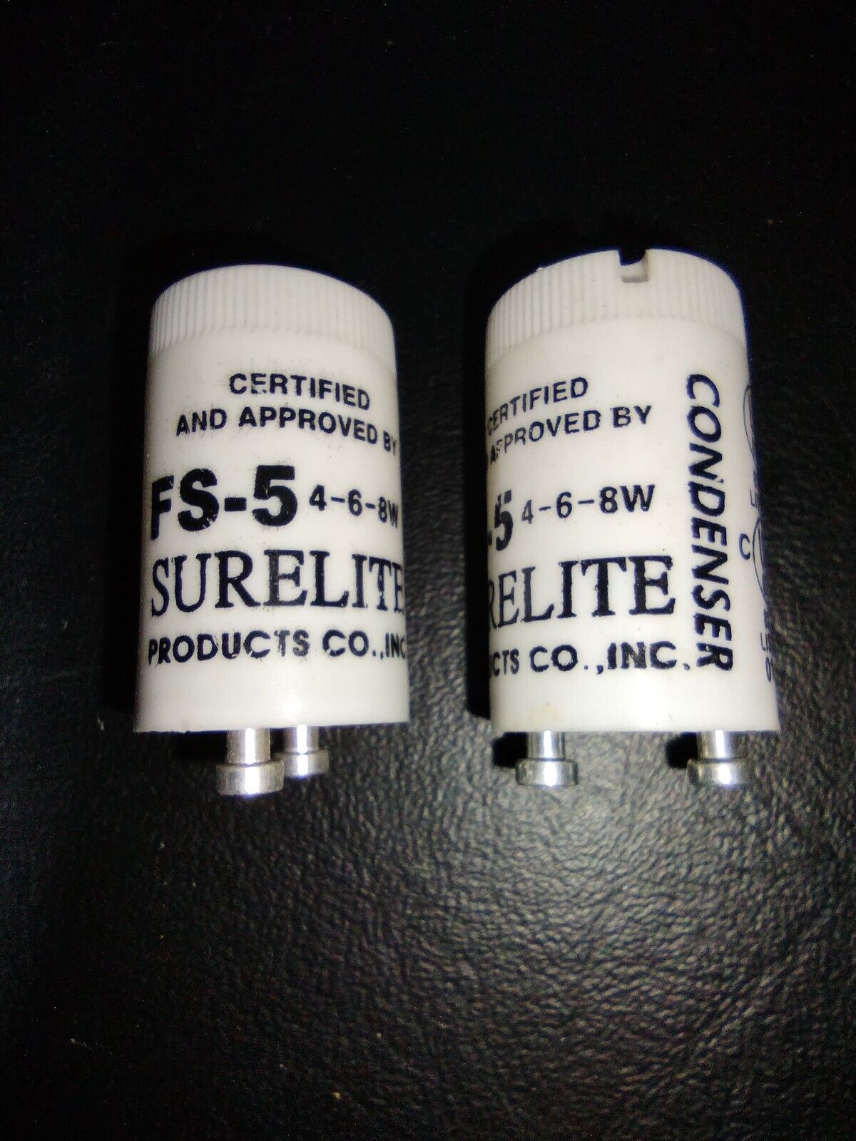 Fs-5, 4-6-8w Fluorescent Bulb Starters X2 For  Beer Clock, Sign Starters, Etc.