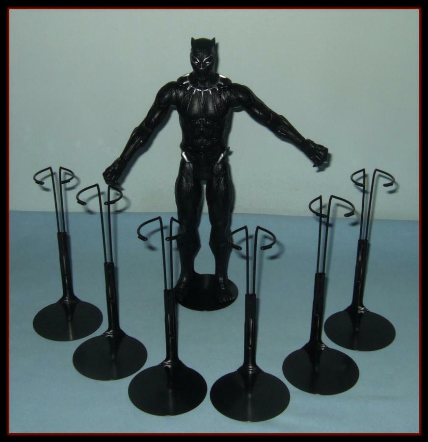6 Black Kaiser Display Stands Fit 12" Marvel Avengers Action Figures Ken Dolls