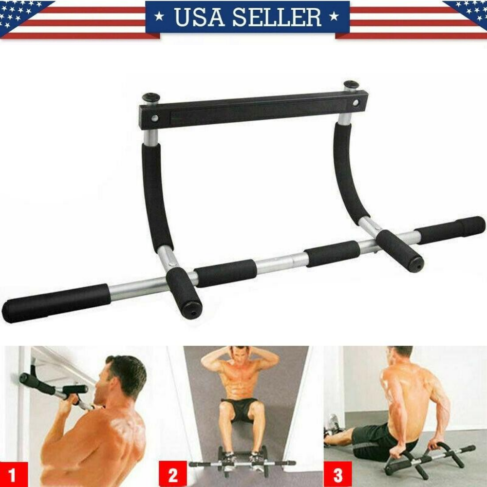 Chin Pull Up Bar Exercise Heavy Duty Doorway Fitness Multi Function Home Gym