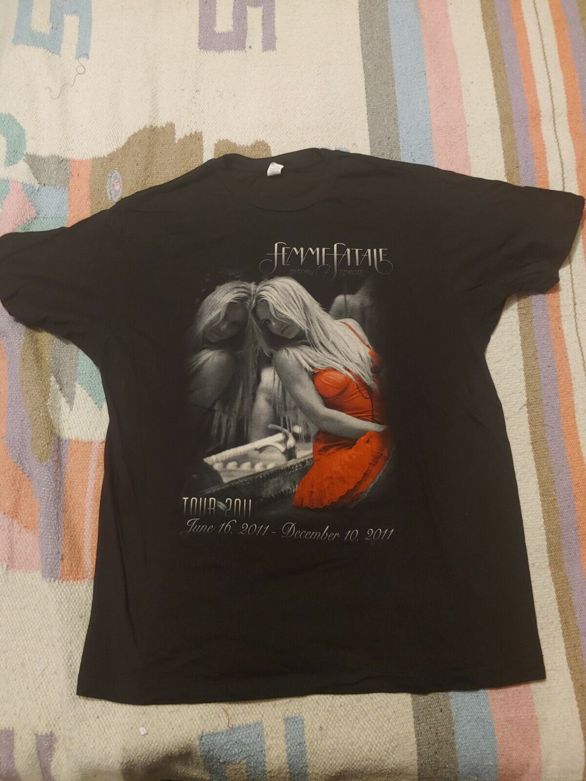 BRITNEY SPEARS Femme Fatale 2011 US Concert tour T shirt Large