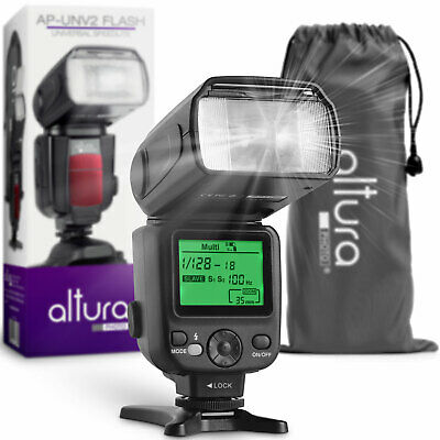 Altura Photo AP-UNV2 Camera Flash Speedlite w/ LCD Display for DSLR & Mirrorless