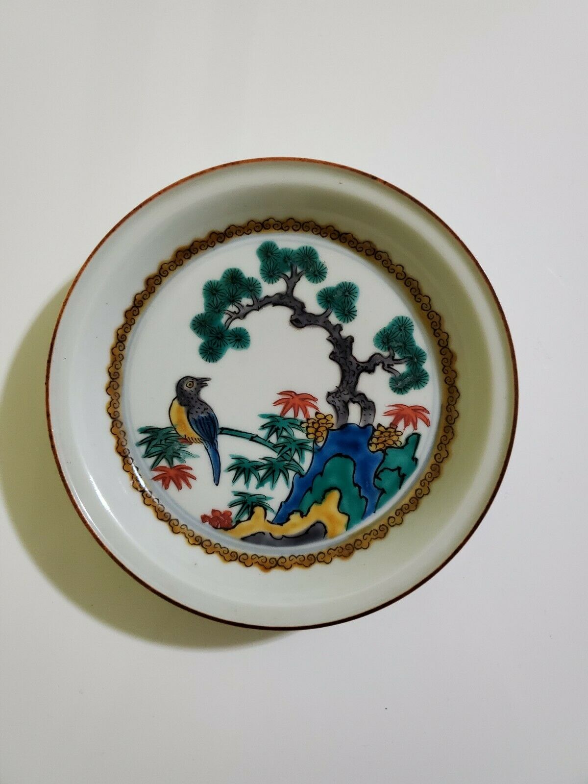 Edo Period Kutani Japanese Porcelain Plate Japan early 19th Century-FUKU MARK