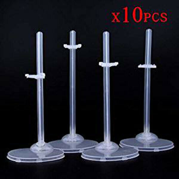 10 Pcs Doll Stand Display Holder For 11.5'' Dolls Transparent Model Support Tool