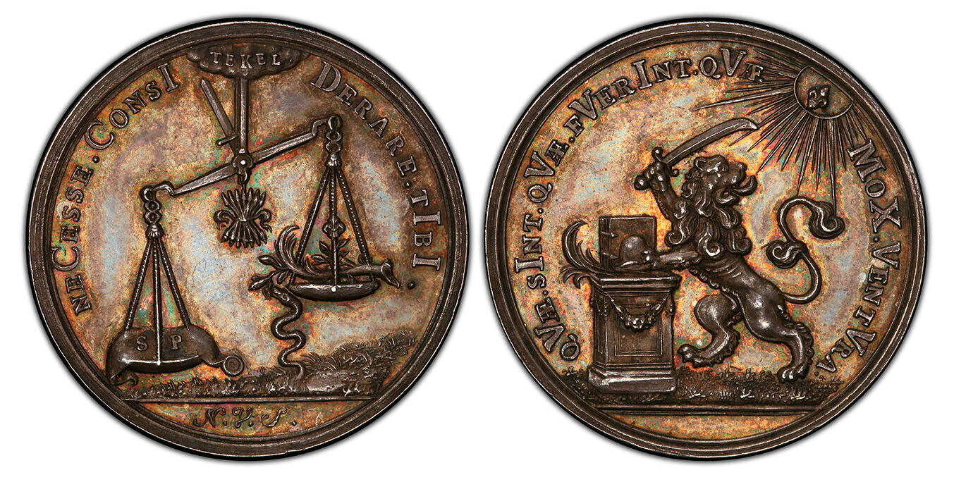 Neth. Peace With France. (1745) Ar Medal. Pcgs Ms63 Pax.-532; Van Loon 187.
