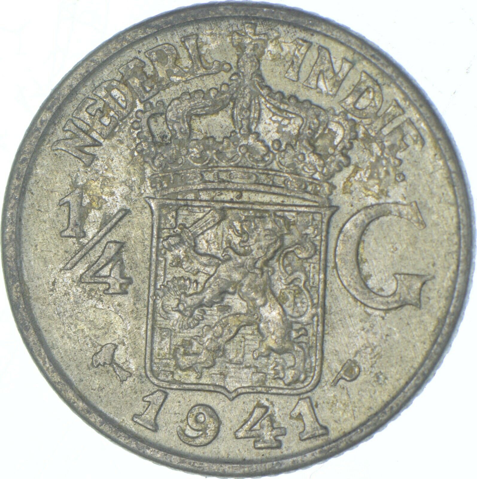 Better Date - 1941 Netherlands East Indies 1/4 Gulden - Silver *723
