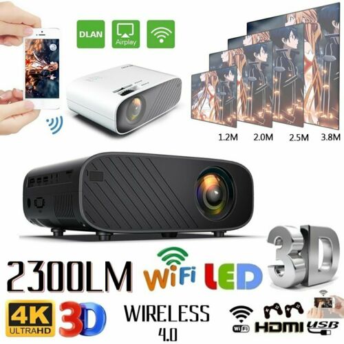 Led Smart Home Theater Projector Wifi 18000lumens 1080p Hd 3d Movie Hdmi Usb